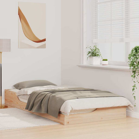 Vidaxl bedframe bruin 100 x 200 cm massief grenenhout
