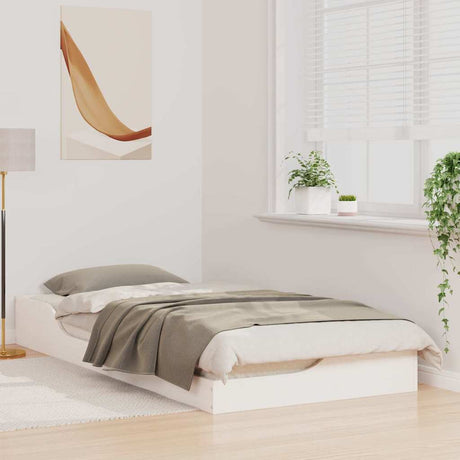 Vidaxl bedframe wit 80 x 200 cm massief grenenhout