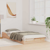 Vidaxl bedframe bruin 90 x 210 cm massief grenenhout