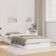 Vidaxl bedframe wit 90 x 210 cm massief grenenhout