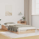 Vidaxl bedframe bruin 100 x 210 cm massief grenenhout
