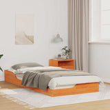Vidaxl bedframe wasbruin 100 x 210 cm massief grenenhout