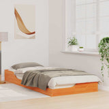 Vidaxl bedframe wasbruin 100 x 210 cm massief grenenhout