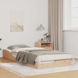 Vidaxl bedframe bruin 90 x 220 cm massief grenenhout