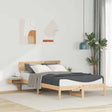 Vidaxl bedframe met hoofdeinde bruin 140 x 200 cm massief grenenhout