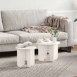 Vidaxl salontafel 2 st wit 39.5 x 39.5 x 30 cm massief grenenhout