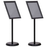 Vidaxl posterstandaards 2 pcs zwart 32.7 x 24 x 108 cm aluminium