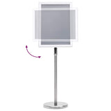 Vidaxl posterstandaards 2 pcs zilver 32.7 x 24 x 108 cm aluminium