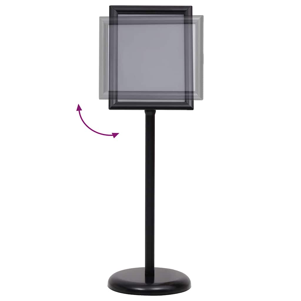 Vidaxl posterstandaards 2 pcs zwart 32.7 x 24 x 108 cm aluminium