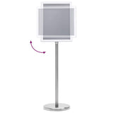 Vidaxl posterstandaards 2 pcs zilver 32.7 x 24 x 108 cm aluminium