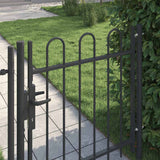 Vidaxl hekpoort met slot grijs 103 x 150 cm gepoedercoat staal