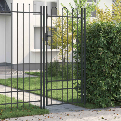 Vidaxl hekpoort boxtel 103 x 250 cm gepoedercoat staal grijs