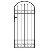Vidaxl afrasteringspaal met slot grijs 200 x 88 x 14 cm staal