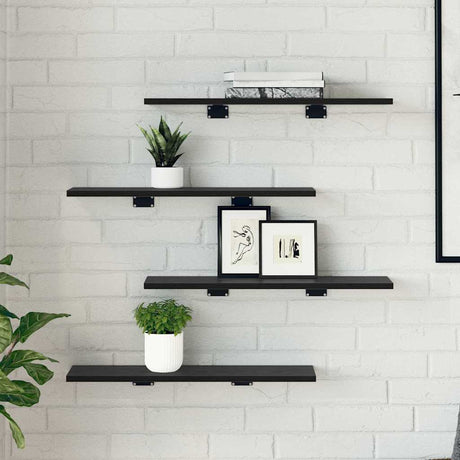 Vidaxl boekenplank bord 3-laags 4 st 60 x 20 x 1,5 cm bewerkt hout