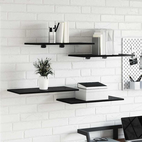 Vidaxl boekenplank bord 3-laags 4 st 60 x 30 x 1,5 cm bewerkt hout