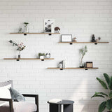 Vidaxl boekenplank bord 3-laags 4 st 100 x 10 x 1,5 cm bewerkt hout