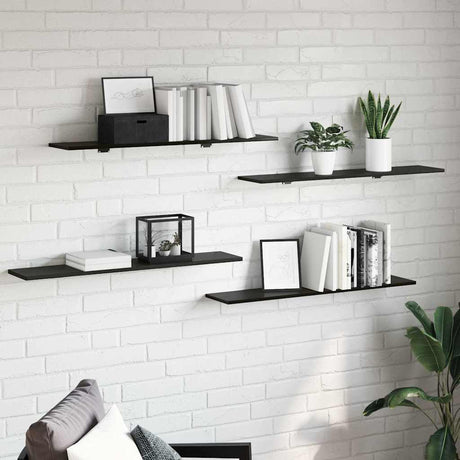 Vidaxl boekenplank bord 3-laags 4 st 100 x 20 x 1,5 cm bewerkt hout