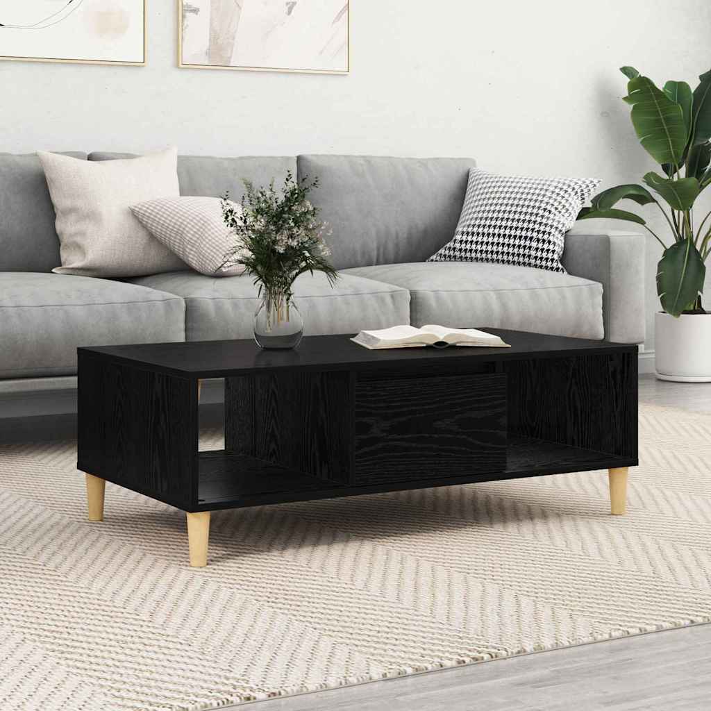 Vidaxl salontafel zwart eiken 102 x 55 x 35 cm bewerkt hout