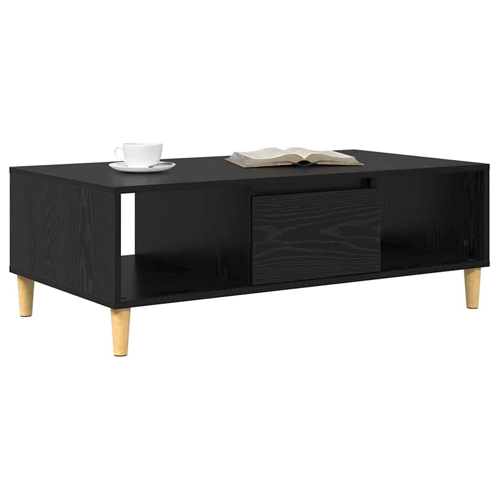 Vidaxl salontafel zwart eiken 102 x 55 x 35 cm bewerkt hout