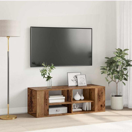 Vidaxl tv-meubelset 102 x 35 x 35 cm oud hout bewerkt hout