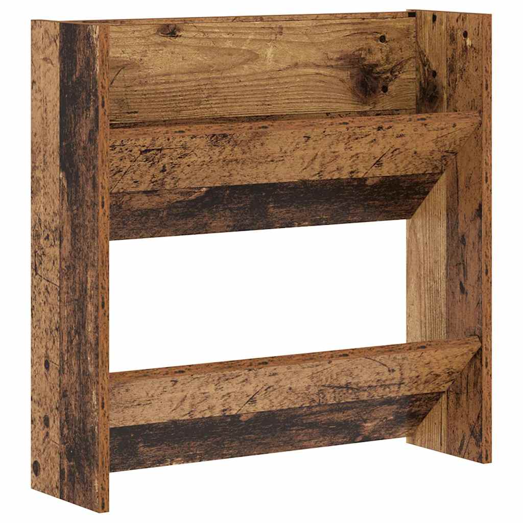 Vidaxl schoenenkast met plank oudhout 60 x 18 x 60 cm bewerkt hout