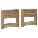 Vidaxl schoenenkast 2 pcs artisan eiken 60 x 18 x 60 cm bewerkt hout