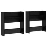 Vidaxl schoenenkast 2 pcs zwart eiken 60 x 18 x 60 cm bewerkt hout