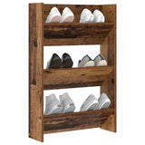 Vidaxl schoenenkast met plank oudhout 60 x 18 x 90 cm bewerkt hout