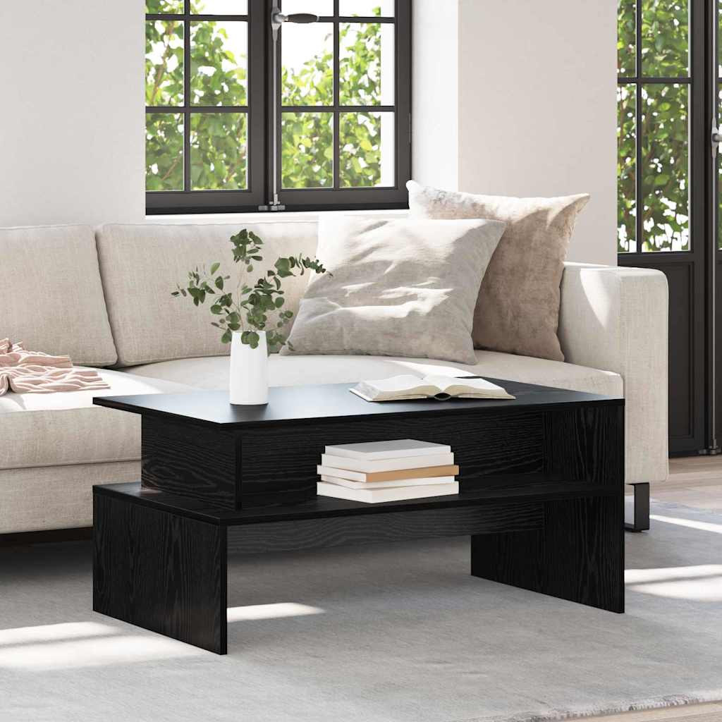 Vidaxl salontafel zwart eiken 90 x 55 x 42,5 cm bewerkt hout