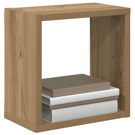 Vidaxl wandschappen 2 st artisan eiken bewerkt hout