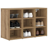 Vidaxl schoenenkast artisan eiken 77,5 x 30 x 51 cm bewerkt hout