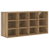 Vidaxl schoenenkast artisan eiken 103 x 30 x 51 cm bewerkt hout