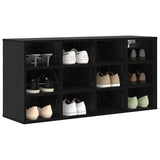Vidaxl schoenenkast zwart eiken 103 x 30 x 51 cm bewerkt hout
