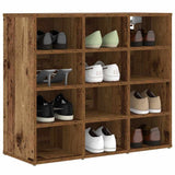 Vidaxl schoenenkast met plank oudhout 77,5 x 30 x 67 cm bewerkt hout