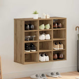 Vidaxl schoenenkast artisan eiken 77,5 x 30 x 67 cm bewerkt hout