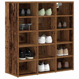 Vidaxl schoenenkast met plank oudhout 77,5 x 30 x 83,5 cm bewerkt hout