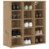 Vidaxl schoenenkast artisan eiken 77,5 x 30 x 83,5 cm bewerkt hout
