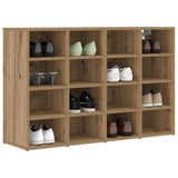 Vidaxl schoenenkast artisan eiken 103 x 30 x 67 cm bewerkt hout