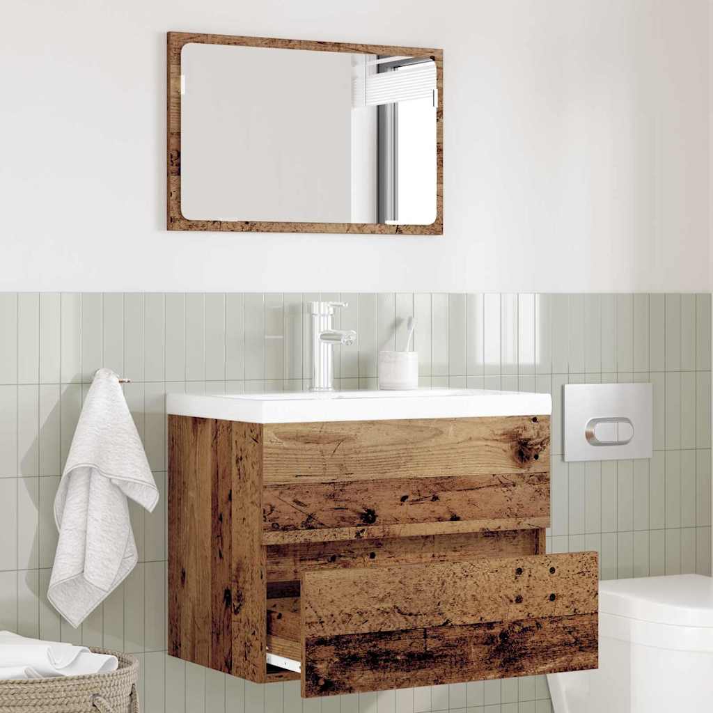 Vidaxl badkamermeubelset 2 st oud hout 57 x 37 x 45 cm
