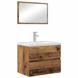 Vidaxl badkamermeubelset 2 st oud hout 57 x 37 x 45 cm