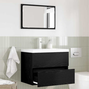 Vidaxl badkamermeubelset 2 st zwart eiken 57 x 37 x 45 cm