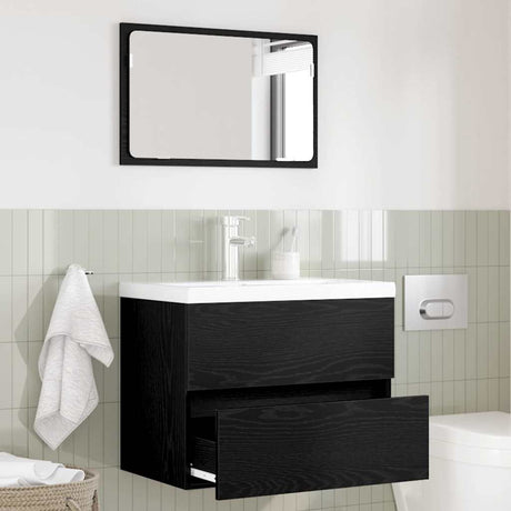 Vidaxl badkamermeubelset 2 st zwart eiken 57 x 37 x 45 cm