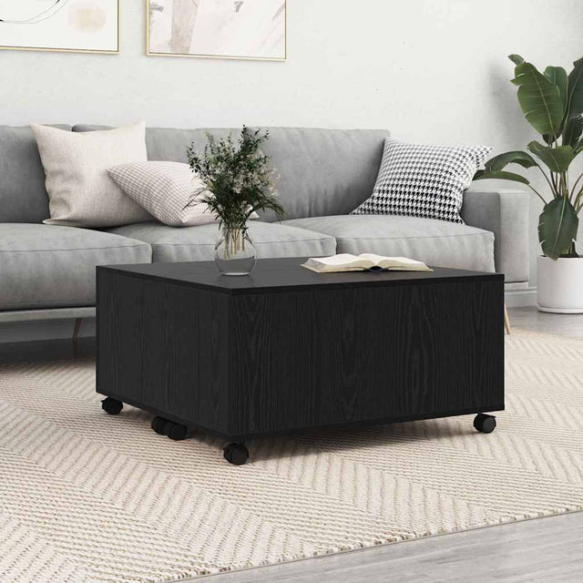 Vidaxl salontafel zwart eiken 75 x 75 x 38 cm bewerkt hout
