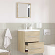 Vidaxl badkamermeubelset met lade met opslag bruin 41 x 38,5 x 48 cm