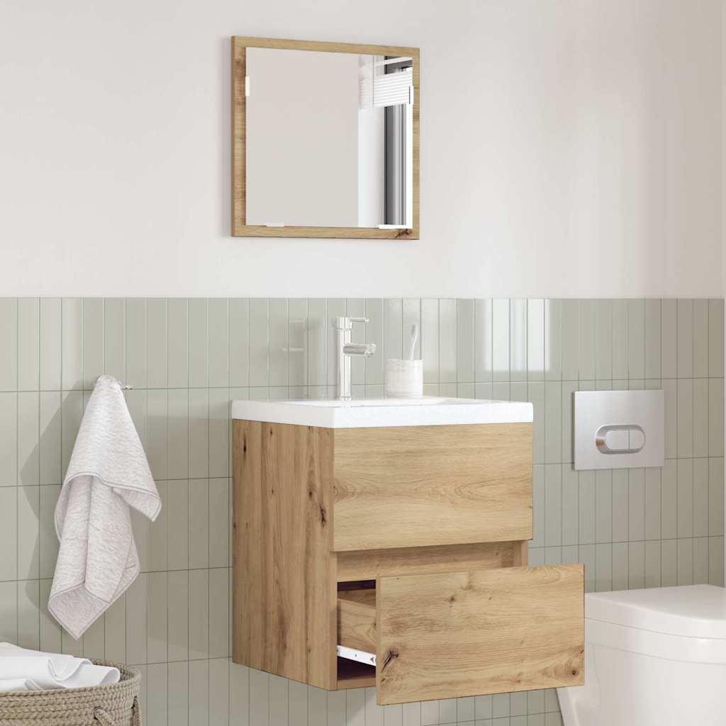 Vidaxl badkamerkast artisan eiken 41 x 38,5 x 45 cm bewerkt hout