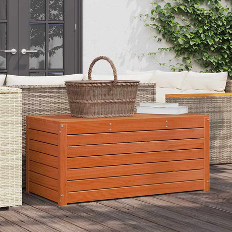 Vidaxl opslagdoos bewerkt hout 101 x 50,5 x 46,5 cm wasbruin
