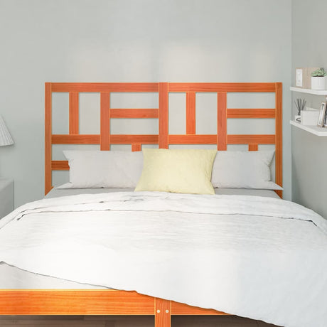 Vidaxl bed hoofdbord wasbruin 145,5 x 4 x 104 cm massief grenenhout