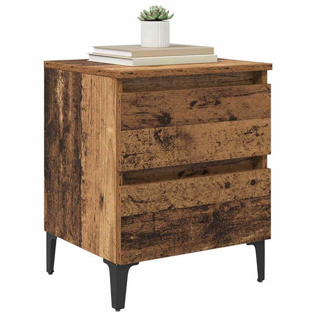 Vidaxl nachtkastje 2 st oudhout 40 x 35 x 50 cm bewerkt hout
