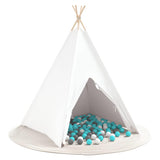 Vidaxl teepee tent wit 120 x 120 x 150 cm stof en plastic