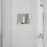 Vidaxl douche niche wit 30 x 20 x 9,5 cm roestvrij staal